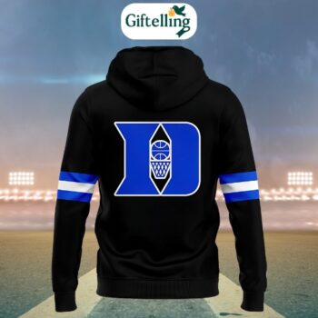 This hoodie draws direct inspiration from the on-court swagger of Duke's blackout uniform