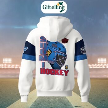 The 4 Nations Face-Off 2025 Finland Ice Hockey Hoodie is a limited-edition release by InspirDG