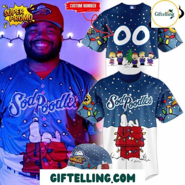 Amarillo Sod Poodles Christmas in July Jersey MajestyWears