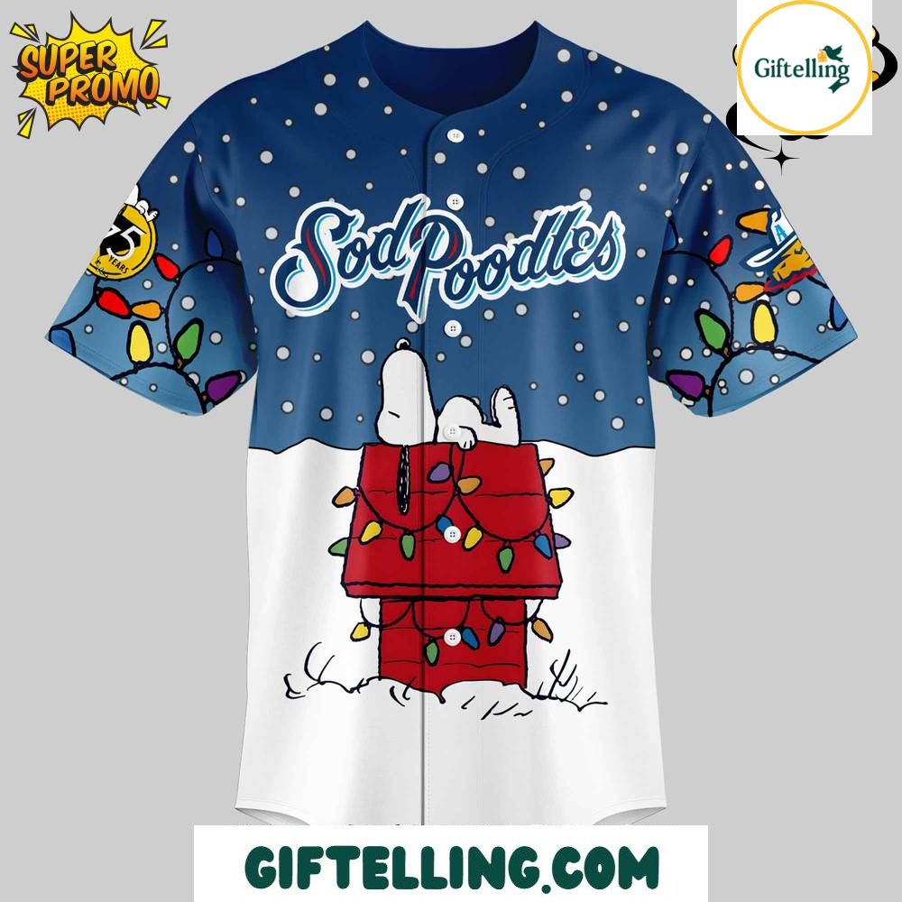The Amarillo Sod Poodles Christmas in July Special Baseball Jersey by MajestyWears transforms this playful fantasy into vibrant reality