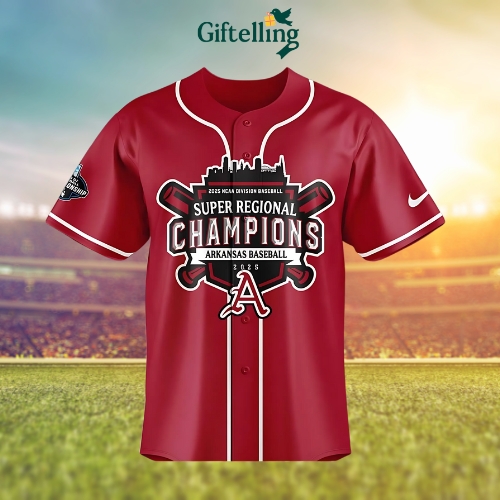 The Arkansas Razorbacks 2025 Super Regionals Champions Jersey by MajestyWears