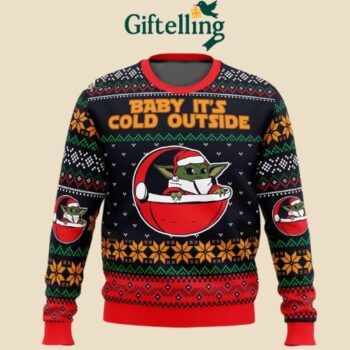 Baby Yoda Santa 3D Christmas Sweater