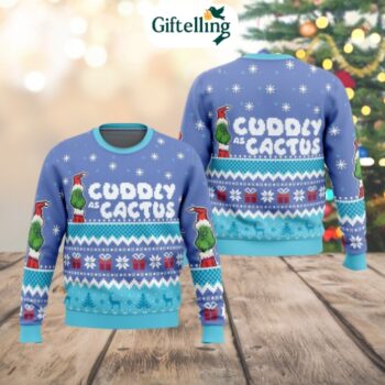 Cactus Grinch Ugly Christmas Sweater