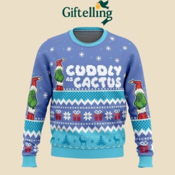 Cactus Grinch Ugly Christmas Sweater