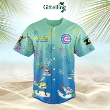 The Chicago Cubs SpongeBob 25th Anniversary Baseball Jersey from MajestyWears