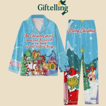 Grinch 2-Piece Family Christmas Pajama Set – Heartwarming Edition