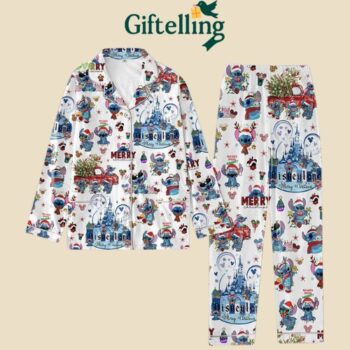 Stitch 2-Piece Christmas Pajama Set for Disneyland Fans
