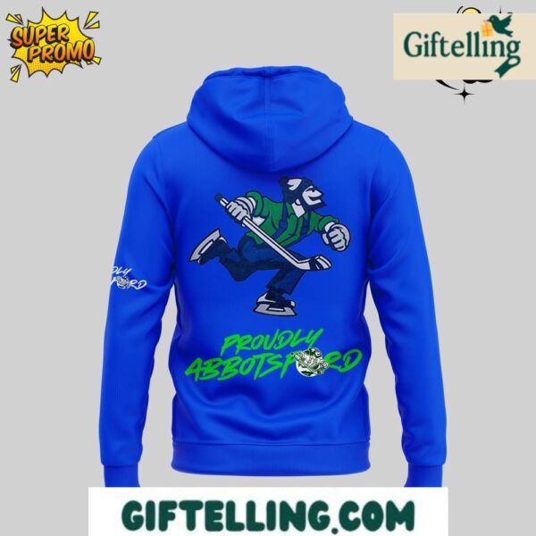 Abbotsford Canucks Playoffs 2025 NEVER SATISFIED Blue Hoodie