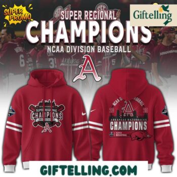 Arkansas Razorbacks Hoodie 2025 Super Regionals Champions