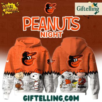 Baltimore Orioles 75th Anniversary of Peanuts Snoopy Hoodie Limited Edition