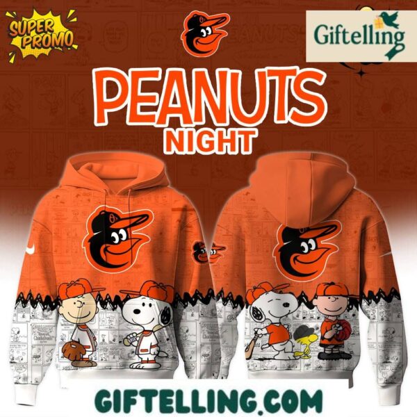 Baltimore Orioles 75th Anniversary of Peanuts Snoopy Hoodie Limited Edition