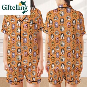 Step into a world of vintage charm with the Boo Ghost Halloween Pajamas
