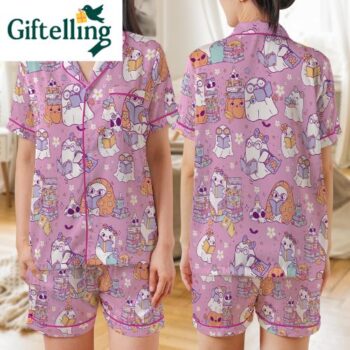 Embrace the sophisticated side of spooky season with the Ghost Pajama Set Halloween