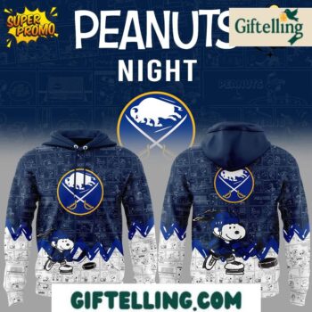 Buffalo Sabres 75th Anniversary of Peanuts Hoodie Limited Edition