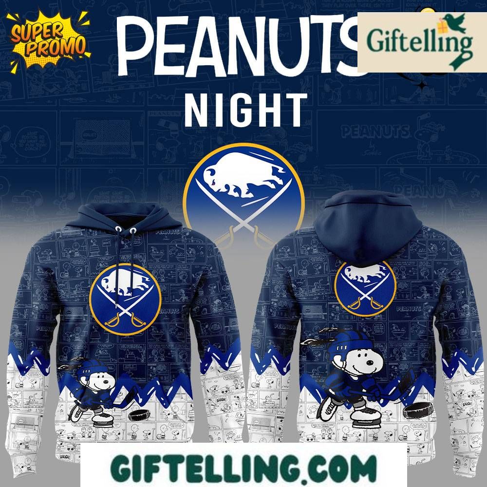 Buffalo Sabres 75th Anniversary of Peanuts Hoodie Limited Edition