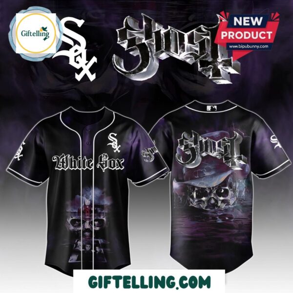 Embrace the dark side of the South Side with the Chicago White Sox MLB GHOST Skeletour World Tour 2025 Baseball Jersey