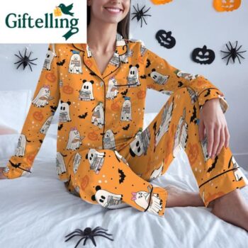 Disney Ghost Reading Book Satin Pajamas Set 3 feature a flattering fit designed specifically for young girls' comfort and movement