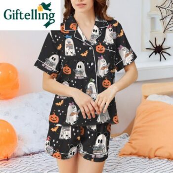 Disney Halloween Pajamas Set Ghost Mickey Pumpkin