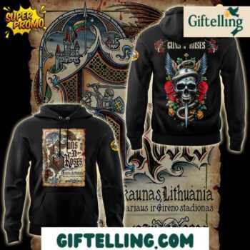 Discover Baltic rock passion with the Guns N' Roses Kaunas Lithuania Hoodie
