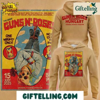 Guns N' Roses Limited Edition Hoodie 2025 For Fans! Budapest Hungary!