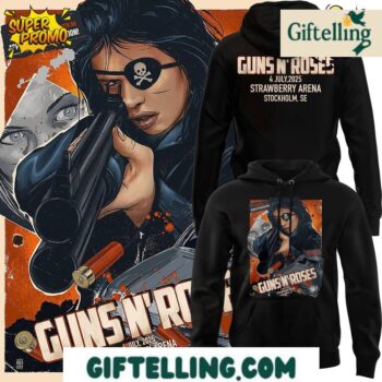 Guns N' Roses World Tour Hoodie 2025 in Stockholm Special Edition