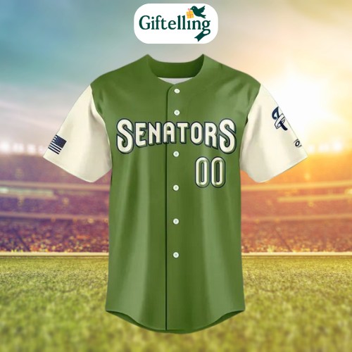 The 2025 Harrisburg Senators Military Jersey fuses classic baseball aesthetics with a bold, military-inspired tribute