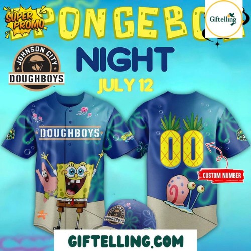 Johnson City Doughboys SpongeBob Squarepants Baseball Jersey 2025