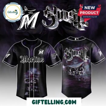 Miami Marlins MLB GHOST Skeletour World Tour 2025 Baseball Jersey