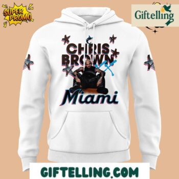 Celebrate the intersection of music and baseball with the Miami Marlins Chris Brown Hoodie 2025 Limited Edition