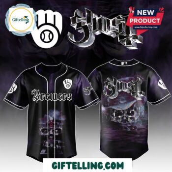 Milwaukee Brewers MLB GHOST Skeletour World Tour 2025 Baseball Jersey
