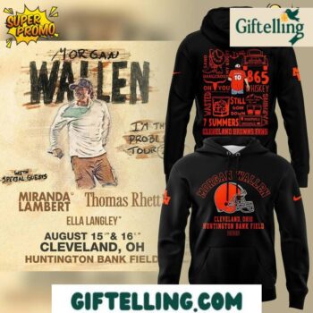 Unite country music passion with Cleveland sports pride through the Morgan Wallen Cleveland Browns Hoodie 2025 For Fans!