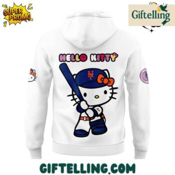 New York Mets x Hello Kitty Night Game 2025 White Hoodie