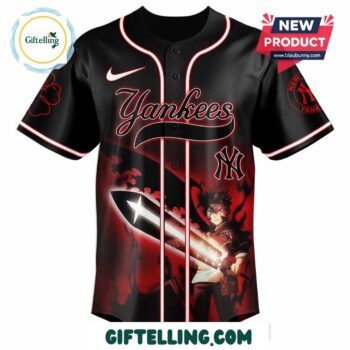 Conjure championship magic with the New York Yankees MLB x Black Clover Limited Edition baseball jersey