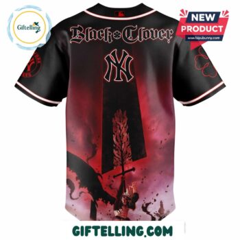 New York Yankees MLB x Black Clover has size range S-5XL with Magic Knight dynasty tailoring for empire-building comfort