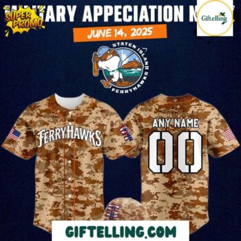 Staten Island FerryHawks Military Appreciation Night 2025 Personalized Baseball Jersey