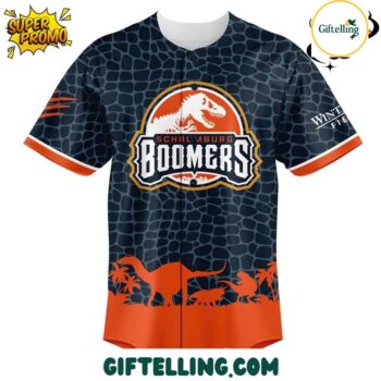 Schaumburg Boomers Jurassic Ballpark 2025 Jersey proves that some combinations are simply meant to be – like dinosaurs and baseball