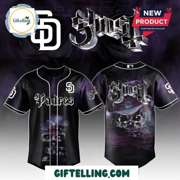 San Diego Padres MLB GHOST Skeletour World Tour 2025 Baseball Jersey
