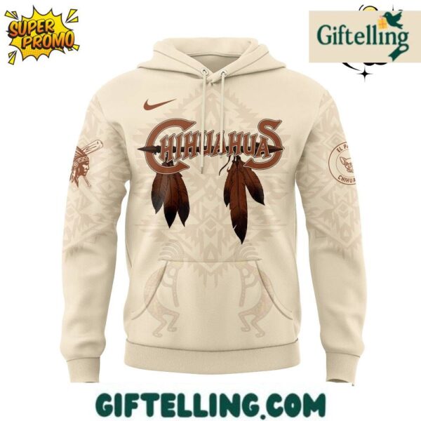 Cultural respect meets baseball tradition in this thoughtfully designed El Paso Chihuahuas Native American Heritage Month Hoodie