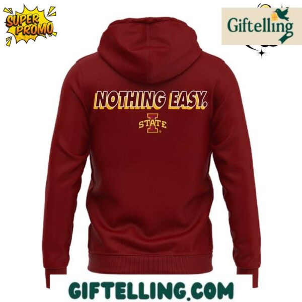 The Big 12 Champions design of this Iowa State Cyclones 2025 Hoodie showcases conference championship imagery alongside Cyclones team identity