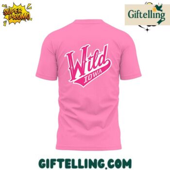 The Breast Cancer Awareness design of this Iowa Wild 2025 Limited Edition Tee incorporates awareness imagery with Wild hockey identity